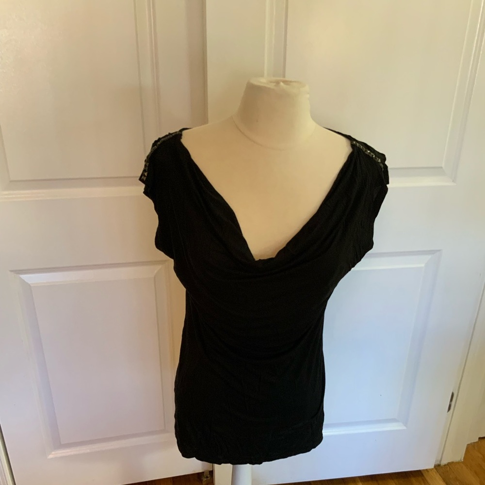 NY & Co  Black cow neck Blouse